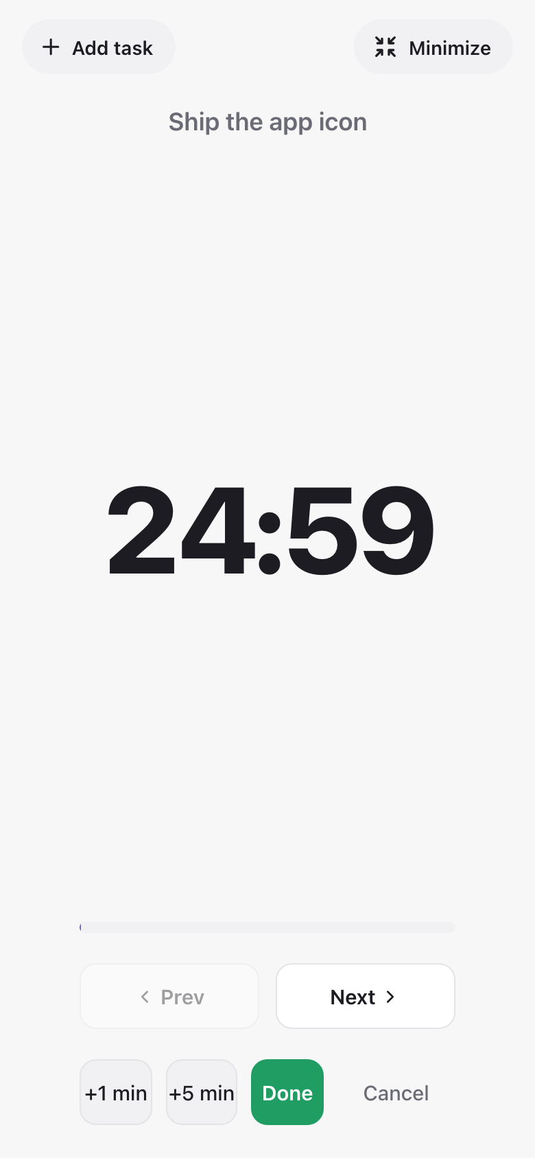 A live countdown follows you to the lock screen and widget.
